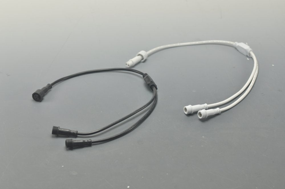 LED Light  Splitter  Female 2pin 1 to 2 Male Adapter Connector Cable  43cm