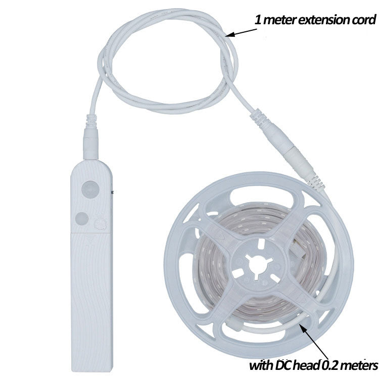 5V2835LED INTELLIGENT HUMAN BODY SENSOR LIGHT STRIP LIGHT 60LEDS/METER 5V2835 LOW VOLTAGE HIGH BRIGHTNESS STRIP LIGHT