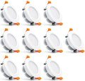 10 Pack 5W Dimmable Antifog LED Downlight CRI80 Flat Diffuser Ceiling Light -2.56'' Cutout