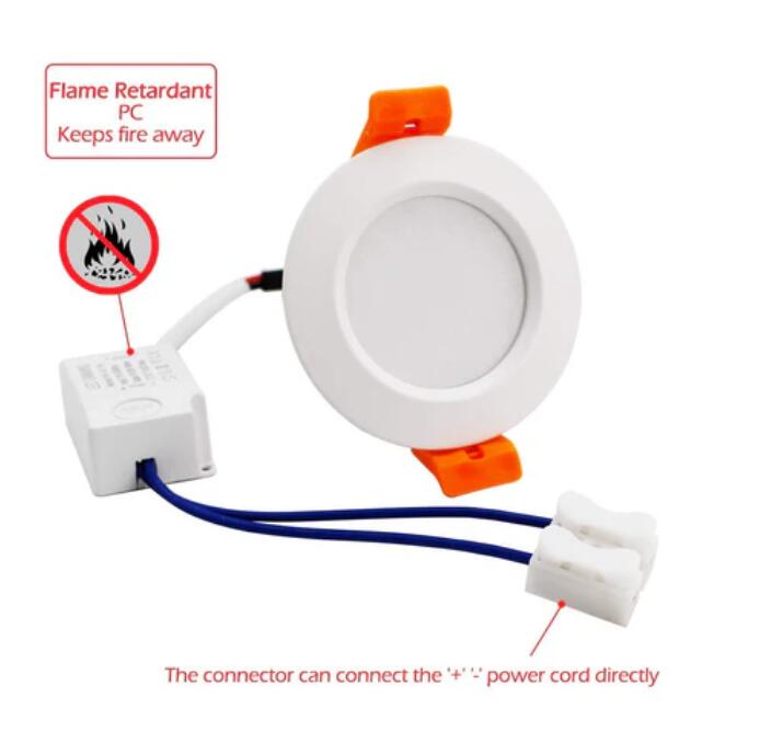 10 Pack 5W Dimmable Antifog LED Downlight CRI80 Flat Diffuser Ceiling Light -2.56'' Cutout