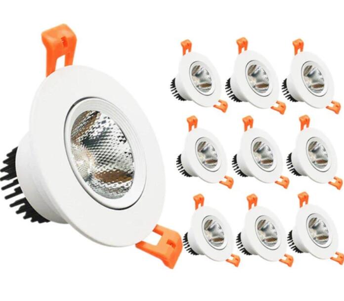5W Dimmable COB LED Downlight Light Cut-out 2.5in (65mm) 60 Beam Angle 50W Halogen Bulbs Equivalent