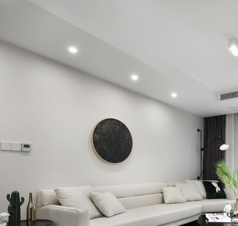 5W Round Hole Downlight Led Spotlight Embedded Anti-glare Wall Washer Commercial Aisle Background Wall Ceiling Light