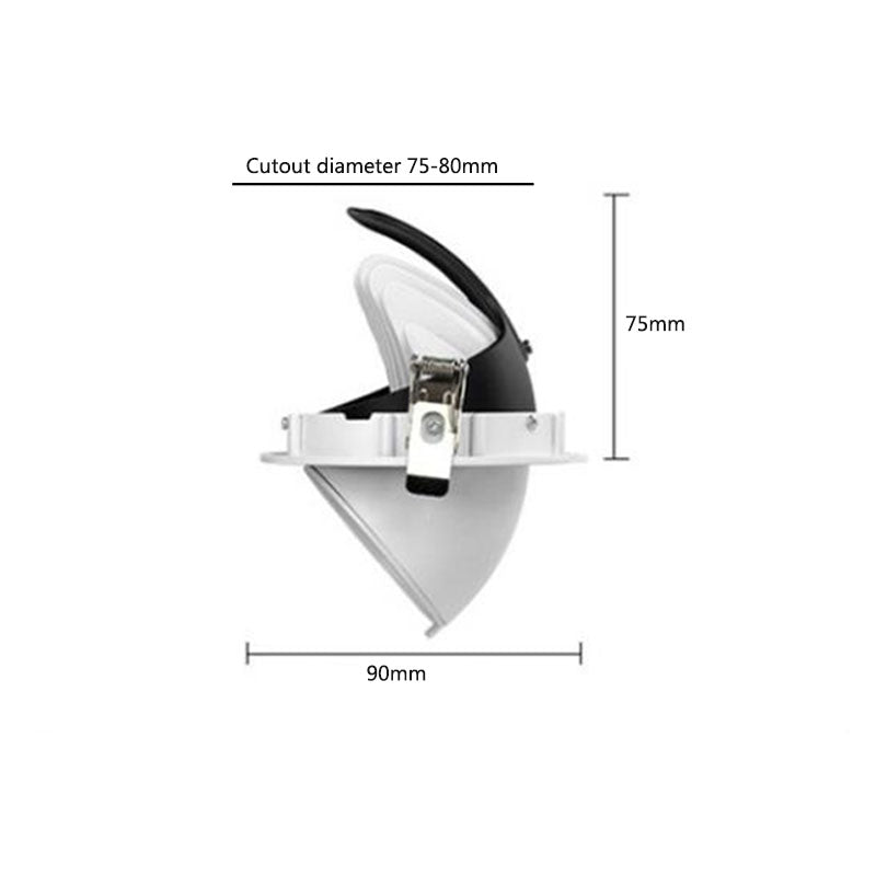 10W Spotlight Led Embedded Aluminum Downlight Anti-glare Household Ceiling Light Corridor Light