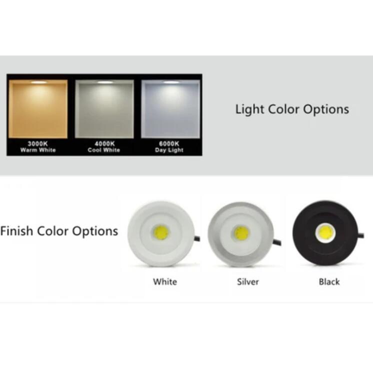 2Pack 5W Waterproof LED Puck Light IP65 Rated LED Undercabinet Light Dimmable Outdoor LED Wall Light
