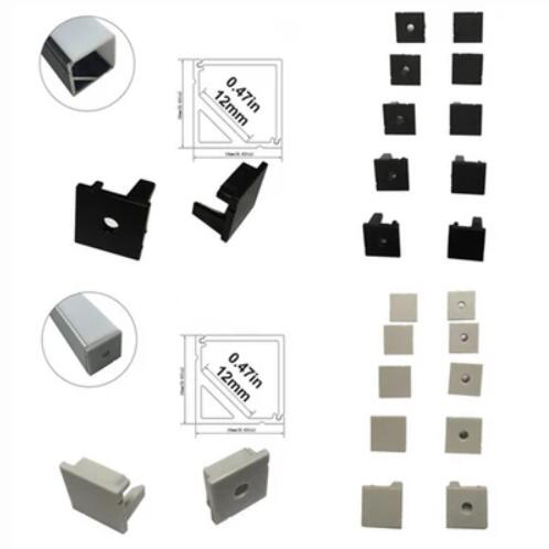10pcs/5 Pair-Pack End Caps for LED Aluminum Channel