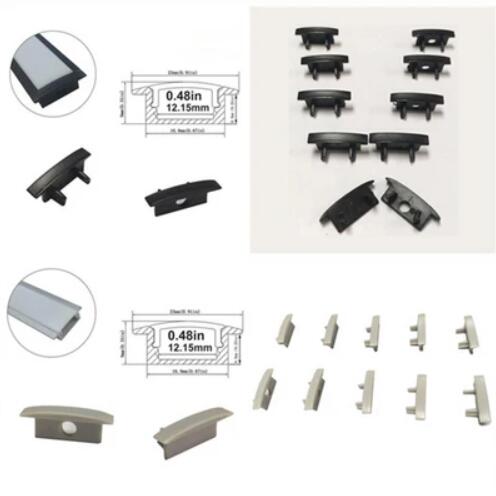 10pcs/5 Pair-Pack End Caps for LED Aluminum Channel