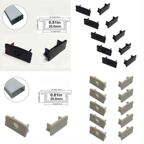 10pcs/5 Pair-Pack End Caps for LED Aluminum Channel