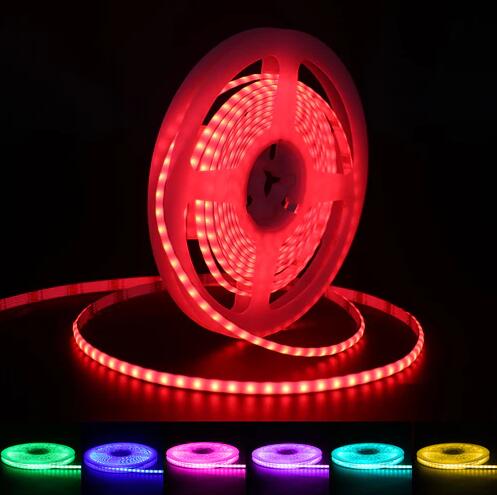 5mm FCOB LED Strip 16.4FT/5M 160LEDs/M 10W/M 5V WS2812 IC SPI Controlled Dream RGB Color LED Light Tape