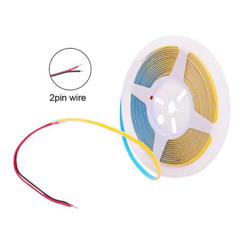 5mm Super Slim FCOB LED Strip 16.4FT/5M CRI90 480LEDs/m 7W/m 12V/24V Dimmable LED Light Ribbon Indoor Use