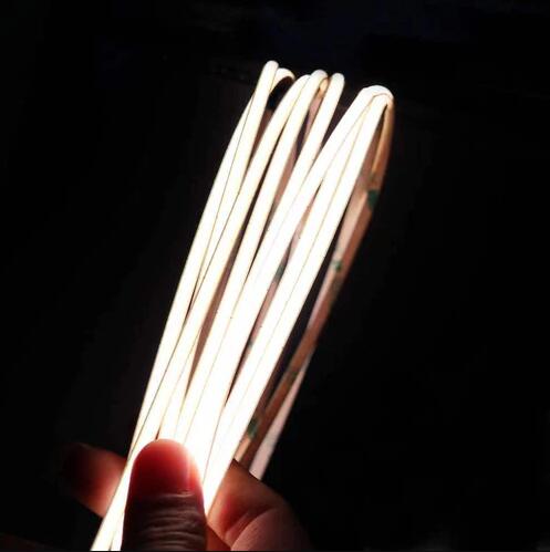 5mm Super Slim FCOB LED Strip 16.4FT/5M CRI90 480LEDs/m 7W/m 12V/24V Dimmable LED Light Ribbon Indoor Use