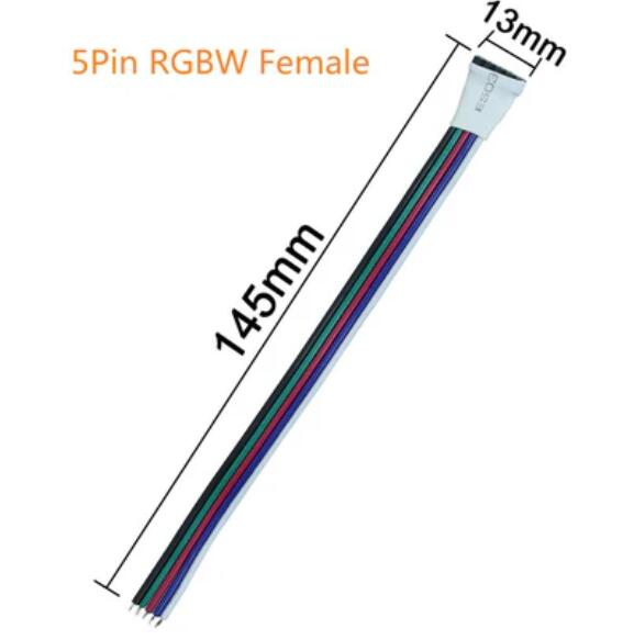 10pcs Pack (5Pair) 5pin RGBW/RGBWW LED Strip Connectors