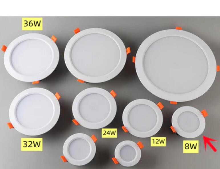 4 Pack RGBW Super Bright Modern Recessed LED Lighting 6W/8W 12V White Round LED Embedded Panel Lights Aluminum Indoor Ceiling Downlight Hotel Lighting Bar Lighting Dancing Room Lighting Restaurant Lighting