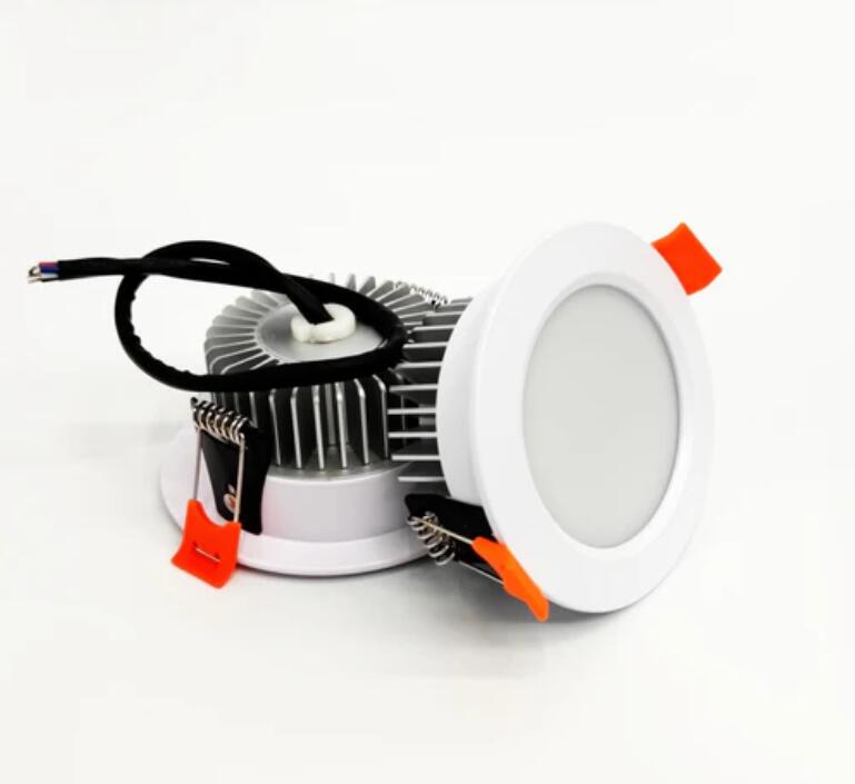 4 Pack RGBW Super Bright Modern Recessed LED Lighting 6W/8W 12V White Round LED Embedded Panel Lights Aluminum Indoor Ceiling Downlight Hotel Lighting Bar Lighting Dancing Room Lighting Restaurant Lighting