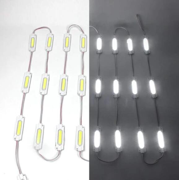 20pcs/pack LED Modules String with COB 2W LED 160°Beam DC12V 100LM 2W Module Light Waterproof IP65 with Adhesive Tape Back