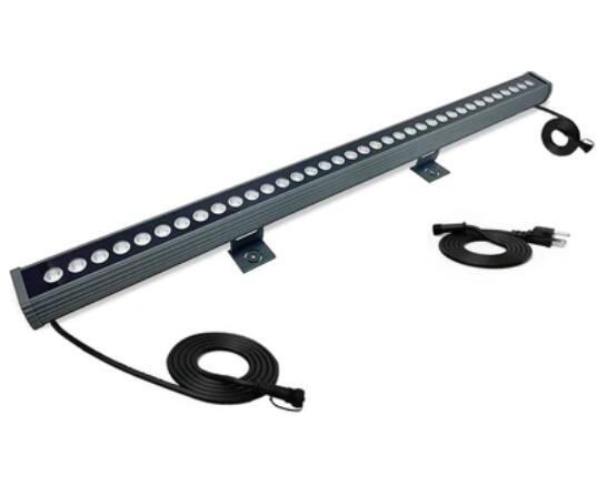 Linkable 7060 Linear LED RGB Wall Washer Lights with Remote Controller, 36W Waterproof Color Changing Wall Washer LED Light for Outdoor/Indoor Lighting Projects, Hotels, Building Wall Decorations