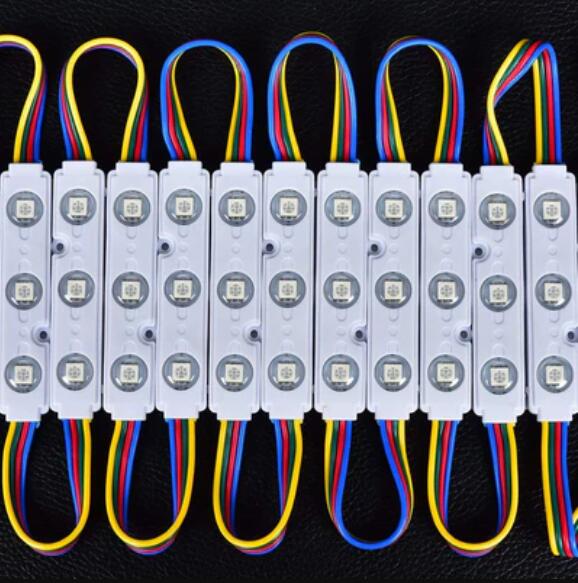 20pcs/pack RGB Color Changing 5050 3 LED Light Module 12V 160° Beam Waterproof IP67 for Outdoor Led StoreFront Signage Lighting