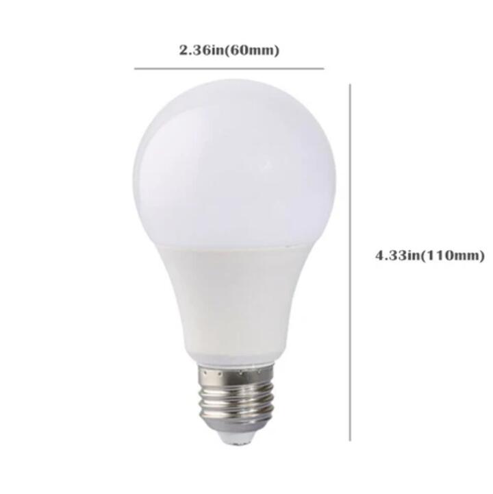 6 Pack 7Watt 600LM G60 LED Bulb Light (45W Equivalent) E27 Screw Base 100-240V AC Non-dimmable 60mm White Light LED Globe