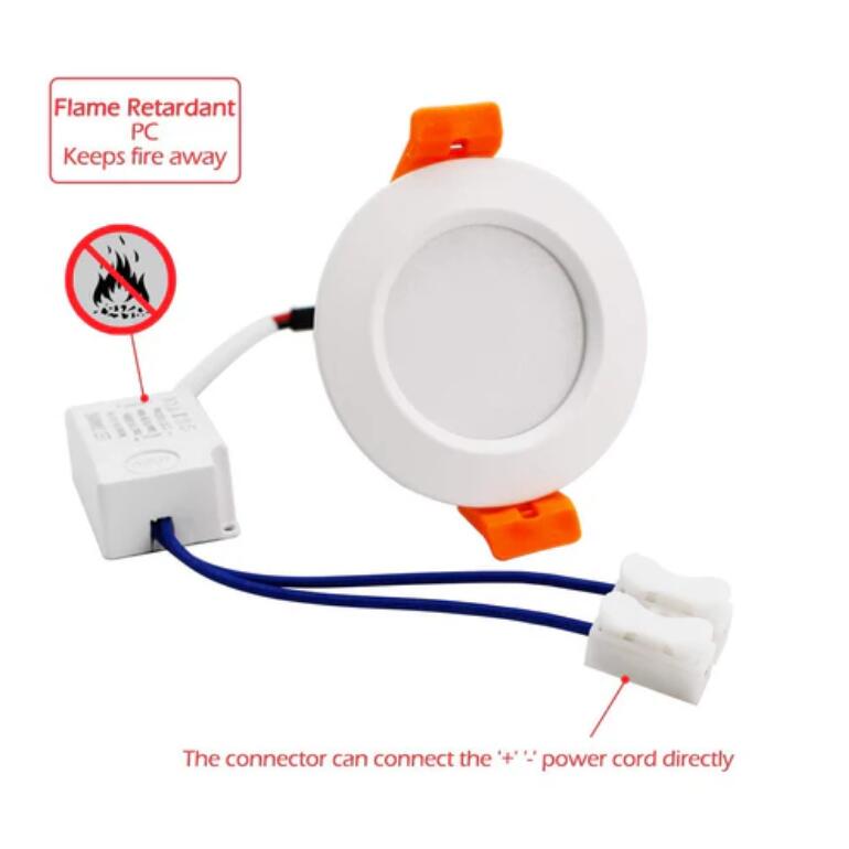 10 Pack 7W 500LM Dimmable Antifog LED Downlight CRI80 Flat Diffuser Ceiling Light -3-3/8'' Cutout