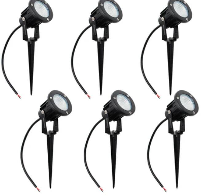 8W Warm White LED Landscape Lights 12V Waterproof Garden Pathway Lights Outdoor Spotlights