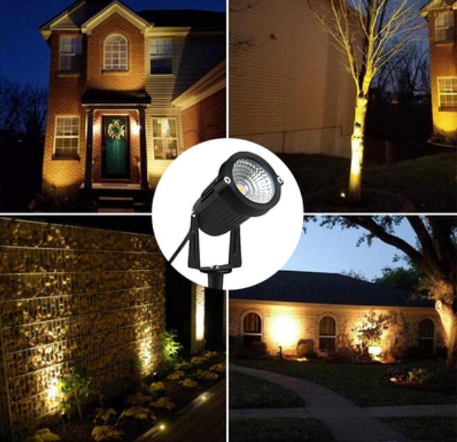 8 Pack 3W LED Landscape Lights Warm White 12V Waterproof Garden Pathway Lights Outdoor Spotlights
