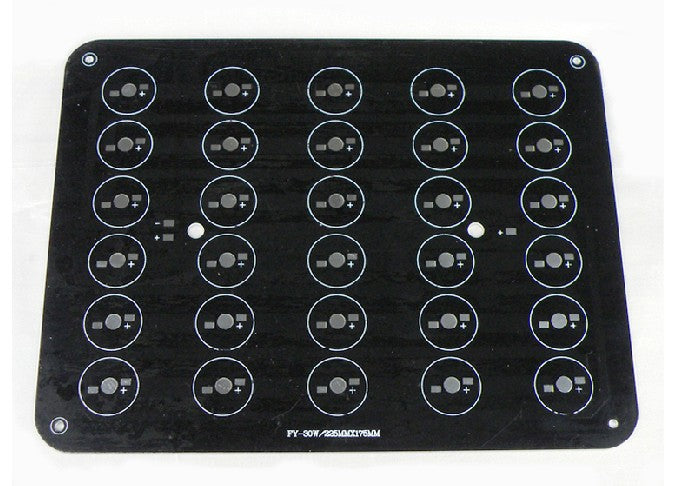 30W 225x175mm LED High Power Rectangular Aluminum Plate 30 Series Connections