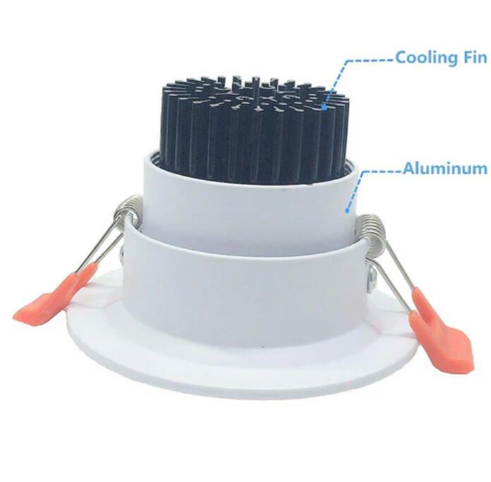 9W Dimmable LED Downlight CRI80 COB Ceiling Light Cut-out 3.35in (85mm) 80W Halogen Bulbs Equivalent