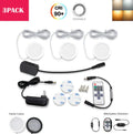 A-Series 3 Pack (3*2W) Dimmable CRI 90 Ultra Thin LED Under Cabinet Puck Lights With Dimmer & Power Adapter, All Accessories Included