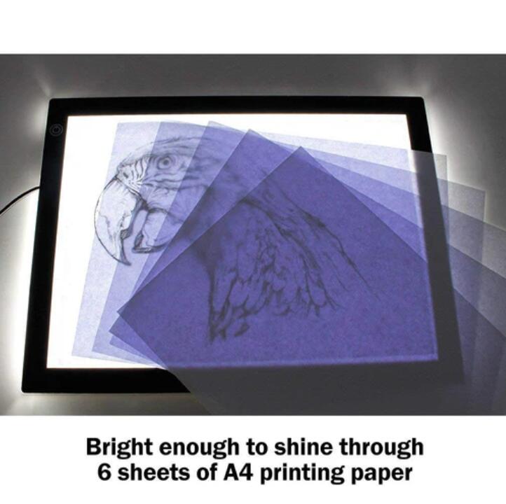 A4 LED Light Pad, Ultra Thin Portable LED Light Tracer, Full Range Dimmable with USB Power Cable
