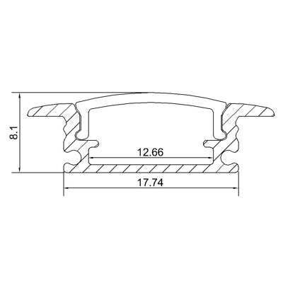 LED Aluminium Profile LED Strip Light Aluminium Profile 1M Super Slim 7mm Rail Aluminium