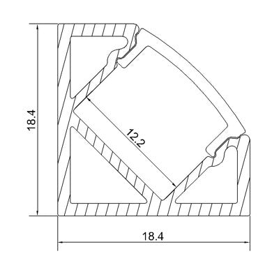 1.5 meter 59" LED Aluminium Profile LED Strip Light Aluminium Profile  V Flat Type Rail Aluminium