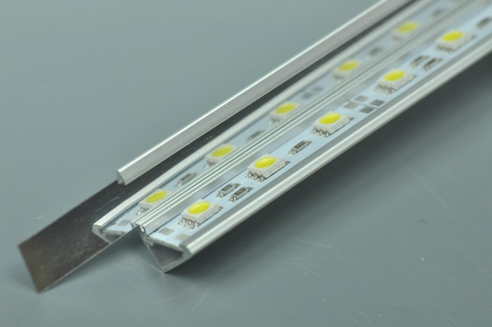 V Style LED Aluminium Extrusion  LED Aluminum Channel 0.5 meter(19.7inch) with Reflector