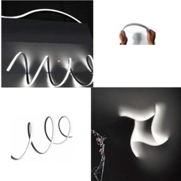 5Pack 1Meter (40'') Ultra-Thin Silver Bendable Aluminum Channel System for LED Strip Installations