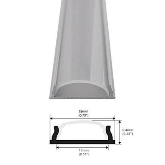 5Pack 1Meter (40'') Ultra-Thin Silver Bendable Aluminum Channel System for LED Strip Installations