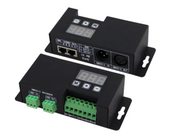 BC-853 DC 12V-24V Constant Voltage 3CH DMX512 Decoder for RGB LED Lights