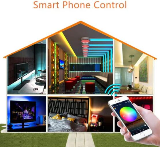 CROW WiFi RF Controller for Addressable Digital LED Lights via Tuya App, Compatible w/ Amazon Echo