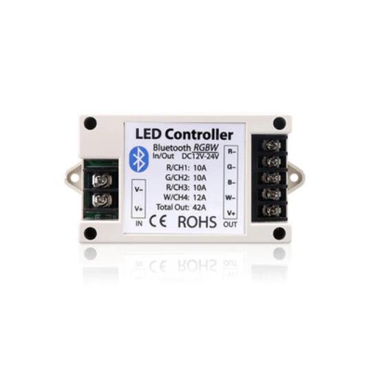 RGB/RGBW LED Strip Light Bluetooth Controller Phone APP Control for 5050 3528 RGB RGBW LED Strip Lights (Suitable for iOS & Android System)