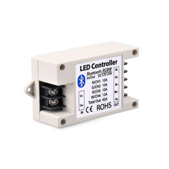 RGB/RGBW LED Strip Light Bluetooth Controller Phone APP Control for 5050 3528 RGB RGBW LED Strip Lights (Suitable for iOS & Android System)