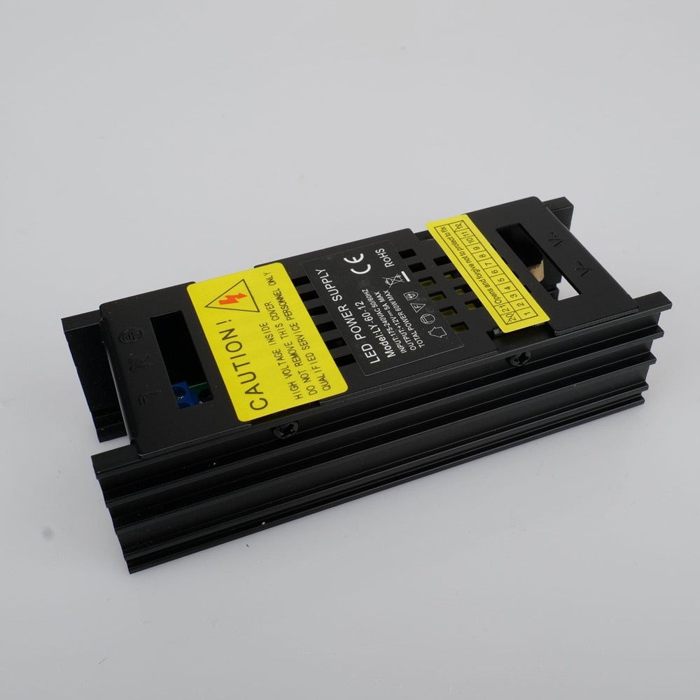 Black 12V 5A LED Power Supply 60 Watt LED Power Supplies For LED Strips LED Lighting