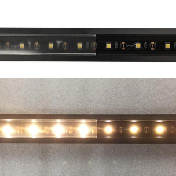 Black Aluminum Extrusion U05 36x24mm U-Shape LED Aluminum Channel System for LED Strip Installation