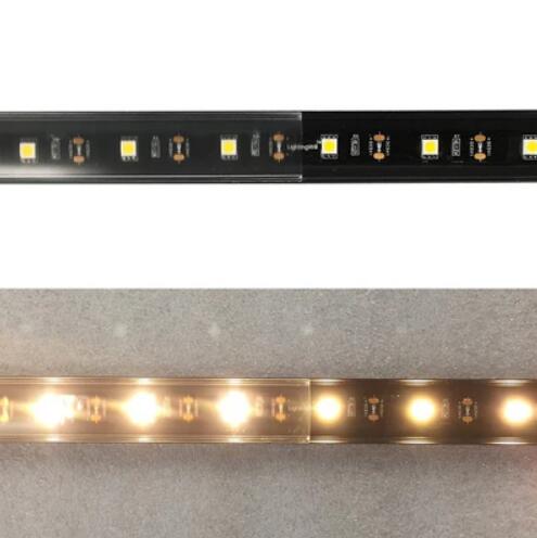 Black LED Aluminum Profile U04 10x23mm U-Shape LED Aluminum Channel System for LED Strips Installation