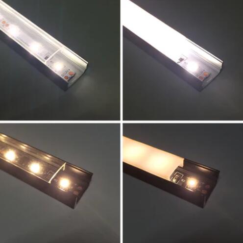 Black LED Profile U01 9x23mm U-Shape LED Aluminum Channel System