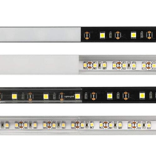 Black LED Profile U02 9x17mm U-Shape LED Aluminum Channel System