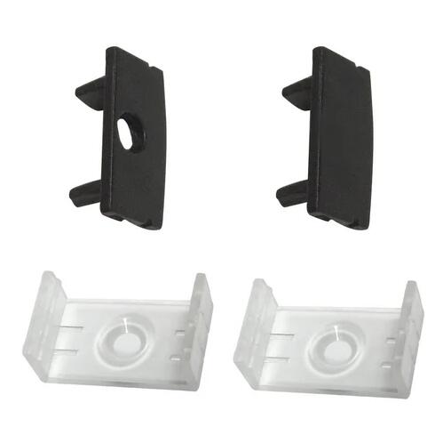 Black LED Profile U02 9x17mm U-Shape LED Aluminum Channel System