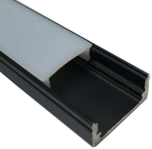 Black LED Profile U02 9x17mm U-Shape LED Aluminum Channel System