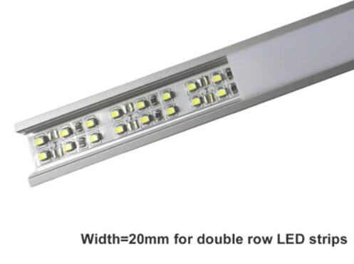 Black LED Profile U03 10x30mm U-Shape LED Aluminum Channel Kit