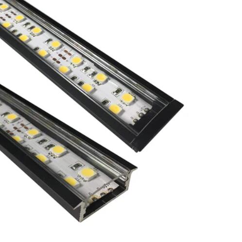 Black LED Profile U03 10x30mm U-Shape LED Aluminum Channel Kit