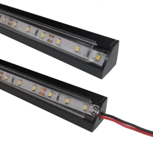 Black LED Profile V03 18x18mm V-Shape Corner LED Aluminum Channel System