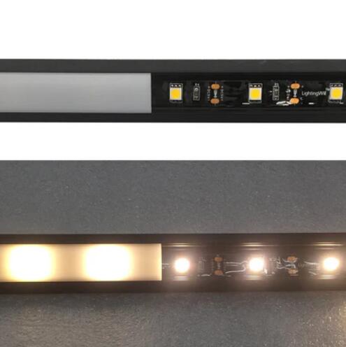Black LED Profile V03 18x18mm V-Shape Corner LED Aluminum Channel System