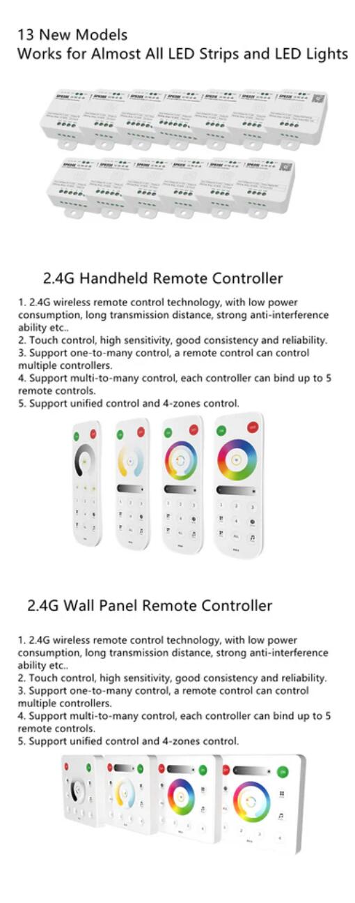 New PWM LED Controller Bluetooth Music Controller for LED Strips and LED Lights iOS/Android App Control