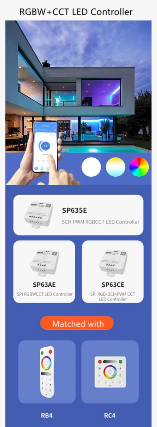 New PWM LED Controller Bluetooth Music Controller for LED Strips and LED Lights iOS/Android App Control